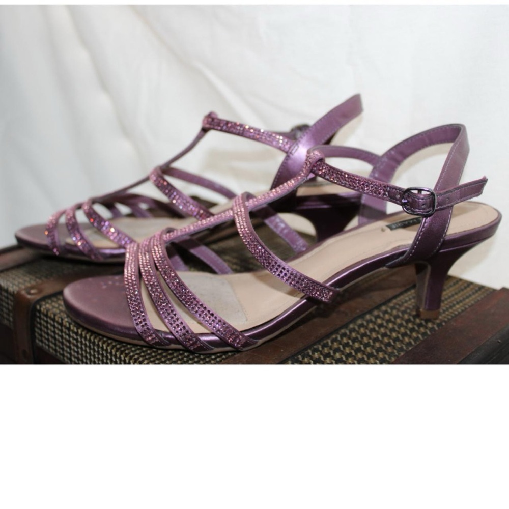 Alex Marie Rhinstone Rose Pink Pump Heels 8M